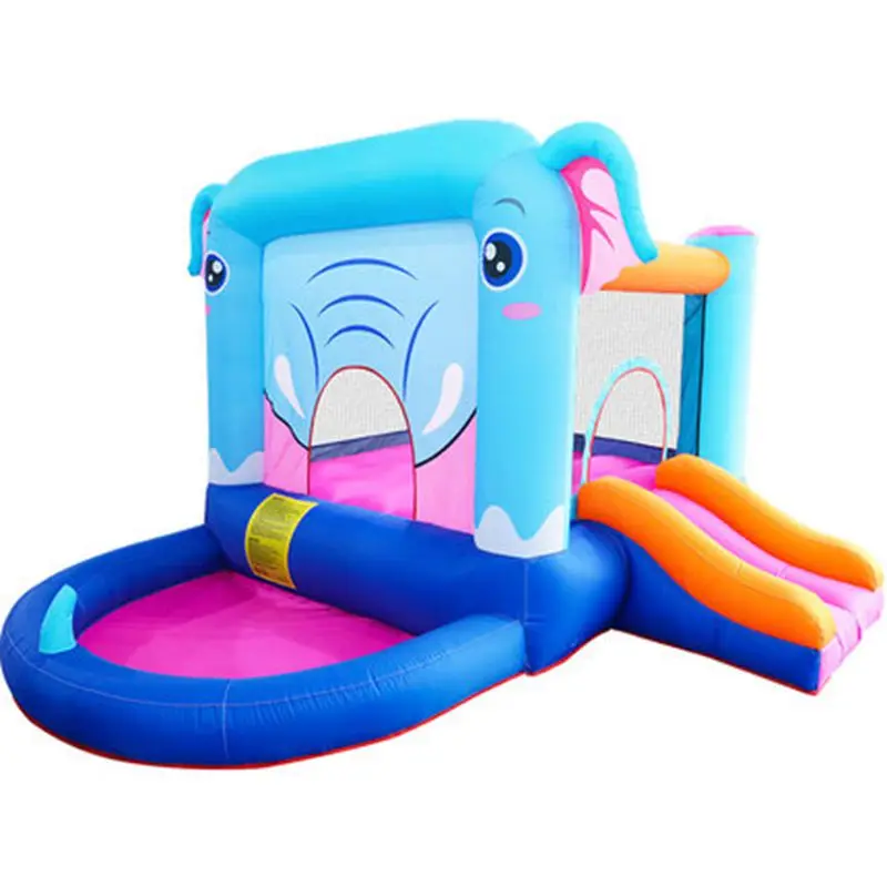 

3-5 Kids Outdoor Indoor Kids Play House Inflatable Elephant Bouncer with Pool Slide