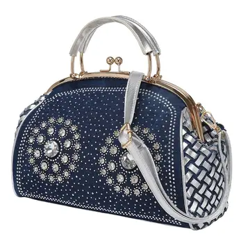 

Modoker Denim Handbags For Women, Bling Rhinestone Purses, Jeans Crossbody Bags With Detachable Shoulder Strap