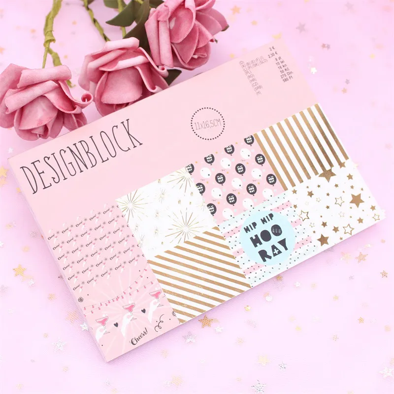 

KSCRAFT 16pc Cheers Scrapbooking Pads Paper Origami Art Background Paper Card Making DIY Scrapbook Paper Craft