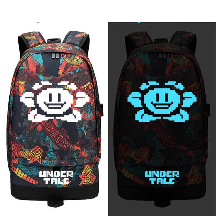 Style 3 Игра «Undertale» рюкзак San со змеиным узором USB Порты и разъёмы рюкзак сумка для школьников сумка для ноутбука 14 дюймов - Цвет: Style 3