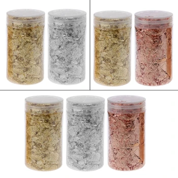 

5g Gold Silver Gilding Flakes Metallic Foil Flakes Glitter for Painting Art Craft Nail Art Resin Fillings Jewelry Making
