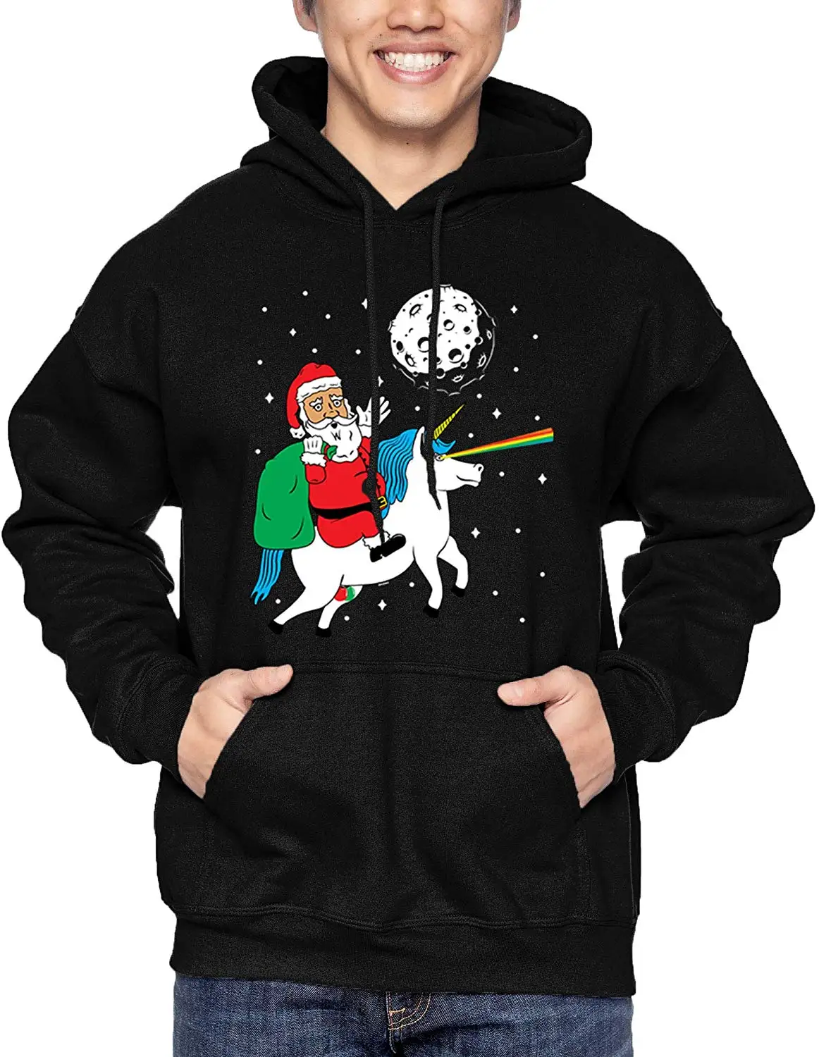 Santa Flying Unicorn - Magical Funny Unisex Hoodie Sweatshirt |