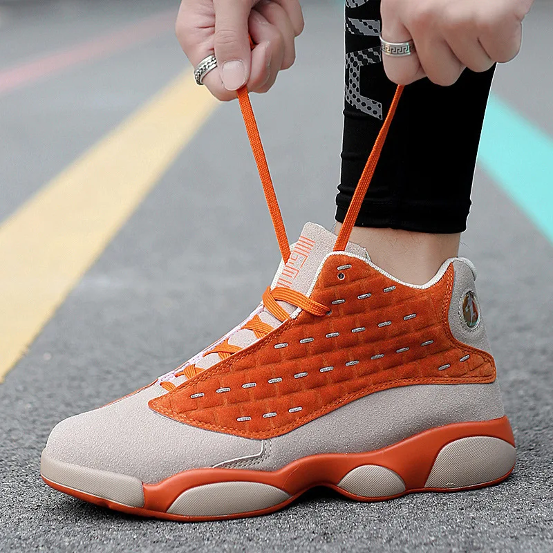 

New Style Basketball Shoes Men's Hight-top Combat Boots Wear-Resistant Shock Absorption Athletic Shoes Live Training Students Co