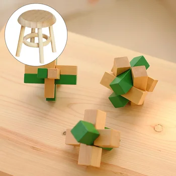 

1Pc Creative Adorable Lightweight Miniature Round Stool Furniture Model for Kids Decoration Children