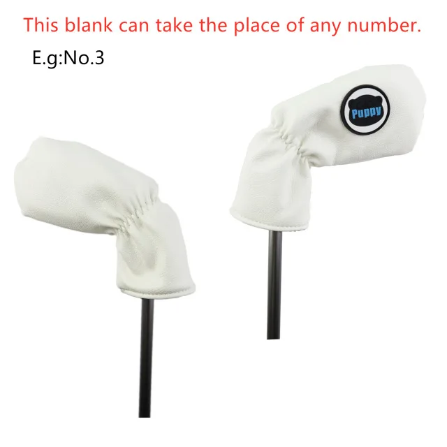 1pcs Blank white NRC гольф-клуб головной убор прекрасный гольф Хаски Гольф Драйвер Фарватер деревянный головной убор Набор мультфильм молоток клюшки Железный набор - Цвет: 1pcs Blank white