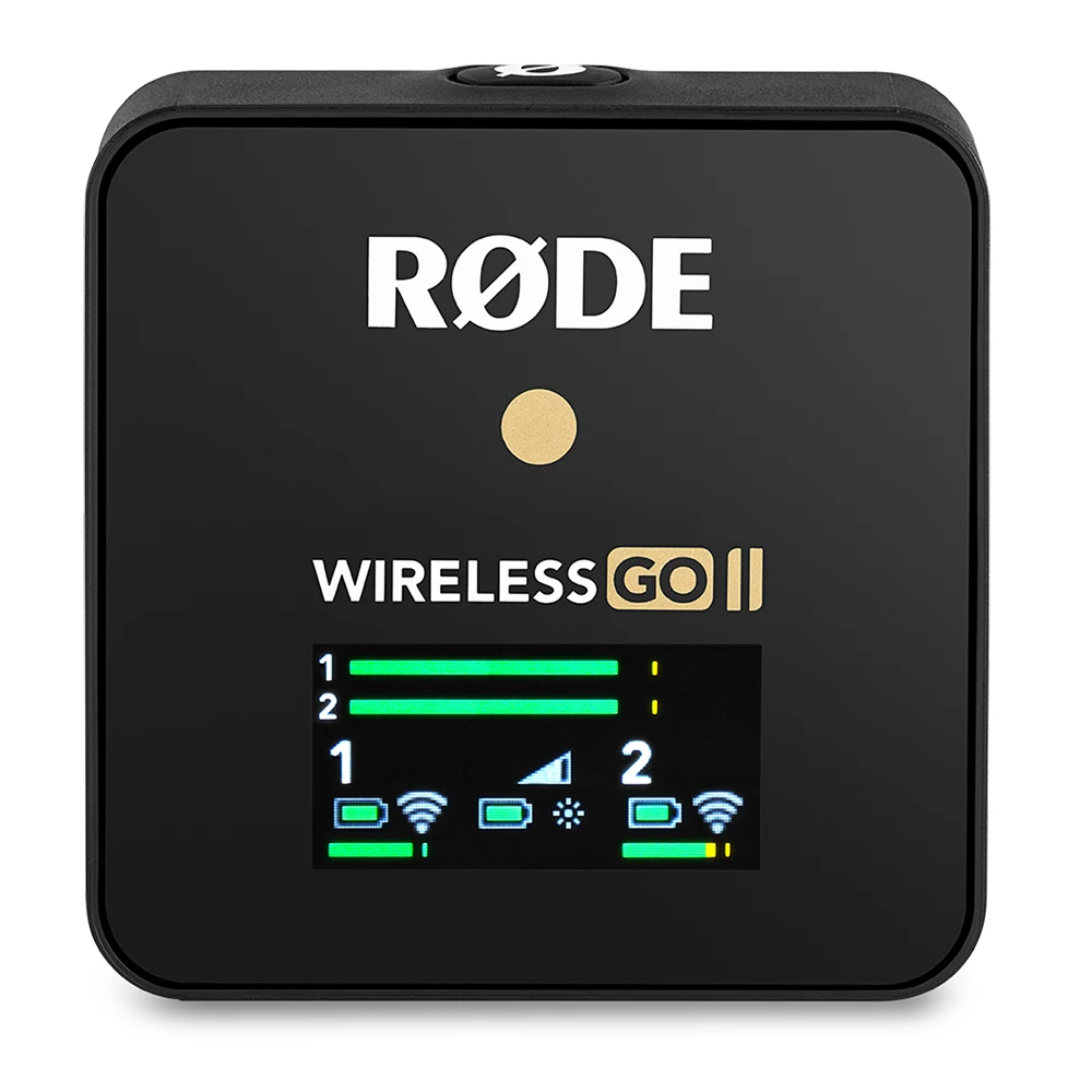 로드 무선 Go II 마이크, 2.4G 무선 라발리에 듀얼 채널, RX 2TX 200m 전송 마이크, 아이폰 안드로이드 DSLR 카메라용