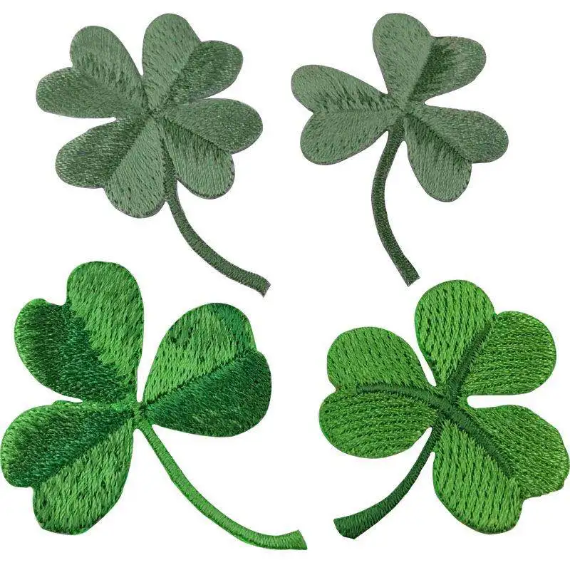 Вышитая нашивка Lucky Clover декоративная сделай сам ткань аксессуары для одежды