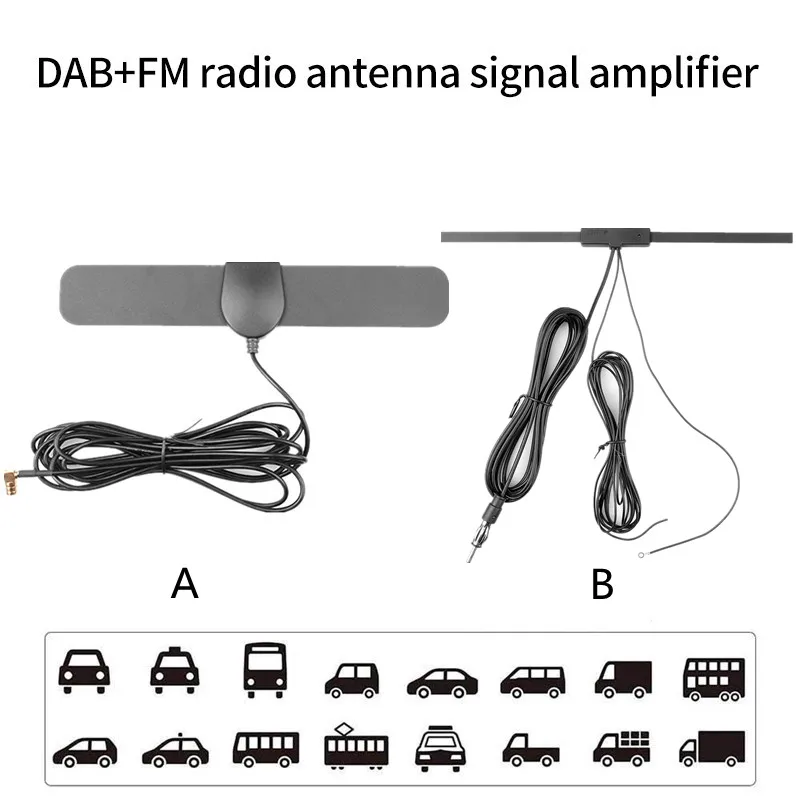 1Pc Universal Dab + Fm Radio Antenne Signaal Versterker Antenne Plug