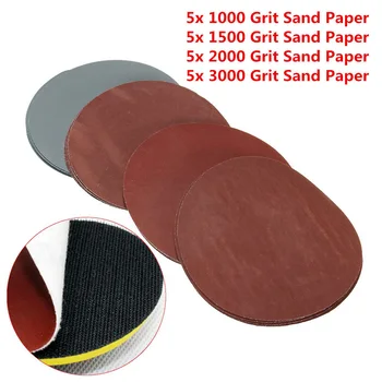 

Cost-effective 20Pcs Set Grit1000/1500/2000/3000 Sand Paper Sanding Discs Sandpaper Hook Loop