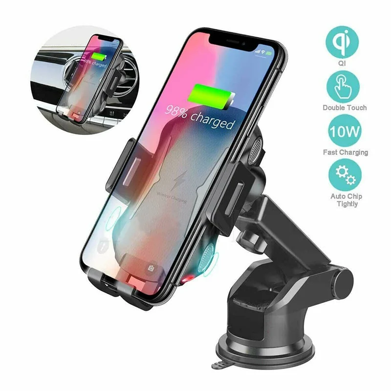 Распродажа подходит для смартфонов 10 Вт Быстрое беспроводное автомобильное зарядное устройство практичное крепление на вентиляционное отверстие присоска Qi Быстрая зарядка подставка