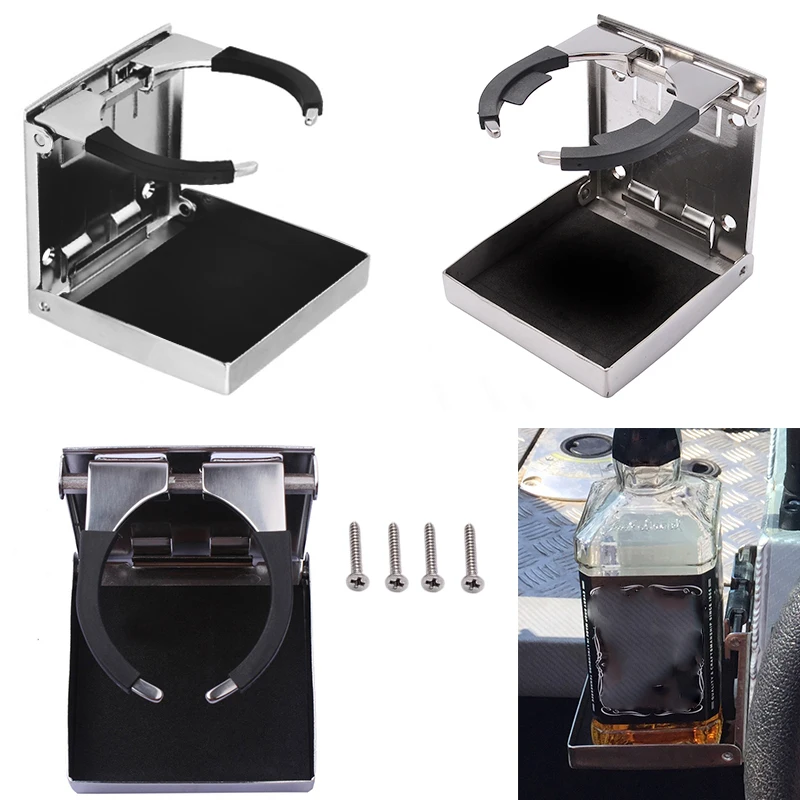 Marine Adjustable Folding Cup Drink Holder Boat Truck Rv Set Stainless