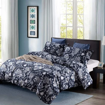

Hot Duvet Suit Plant Flower Pattern 3 Piece Set Bedding Set Light Soft Printing Group 3PC Bedding Home Textile Set