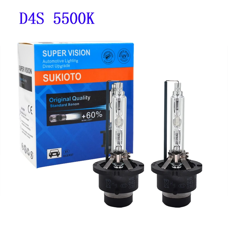 SUKIOTO 2PCS 35W D2S Replacement HID Bulbs 5500K White Fast Bright Xenon D4S Standard Auto Headlight For Avalon Venza Sienna (3)