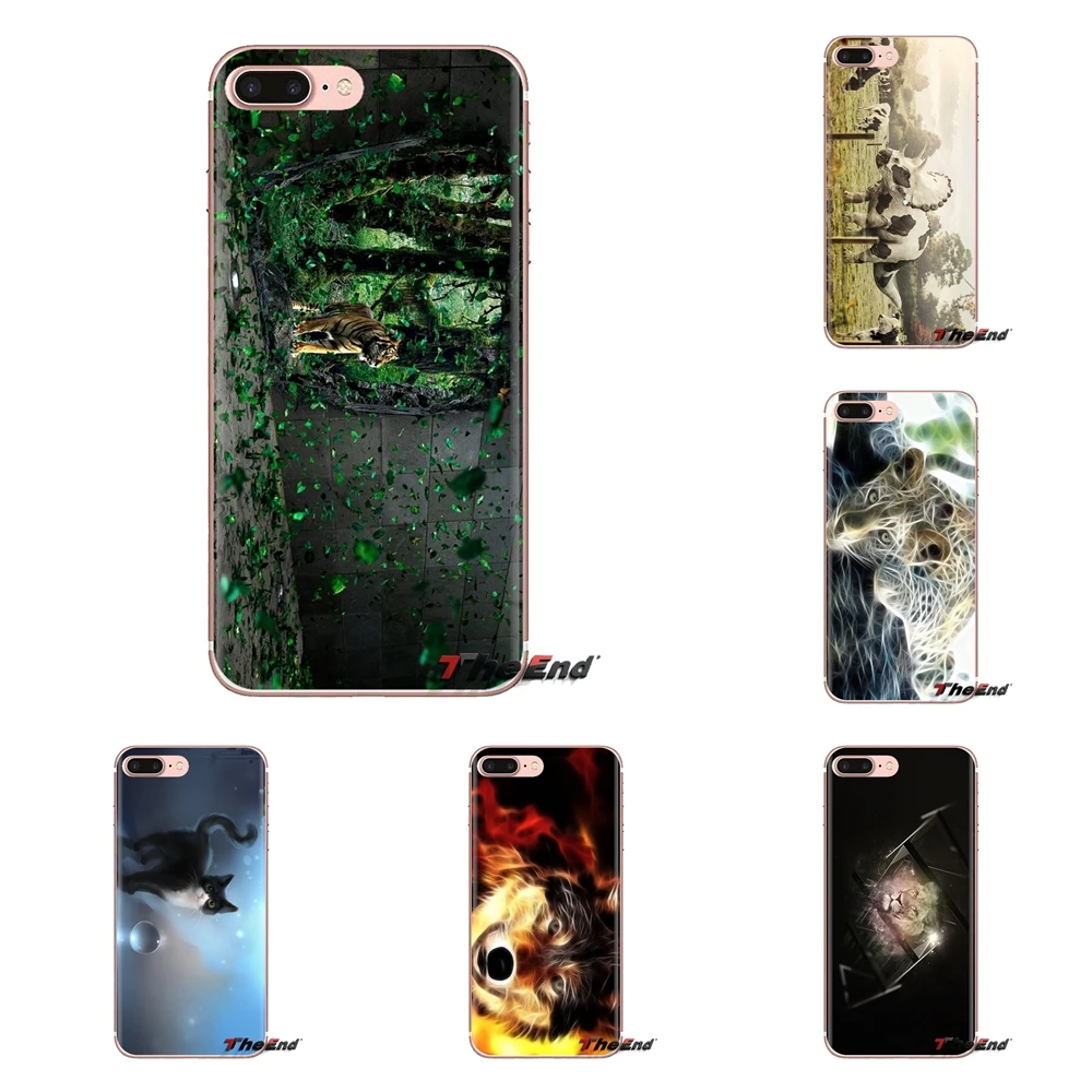 For iPod Touch Apple iPhone 4 4S 5 5S SE 5C 6 6S 7 8 X XR XS Plus MAX Transparent Soft Cases Covers 3D Art Animals Artwork |