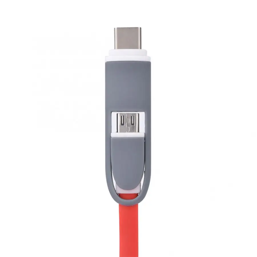 2 в 1 Micro USB и USB-C type C кабель для быстрой зарядки и TPE кабель для передачи данных для samsung Xiaomi huawei телефонов планшетов