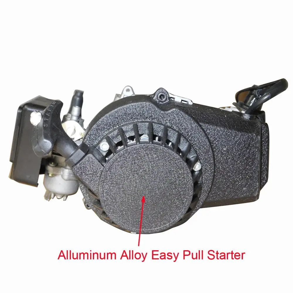 1E44-6 49cc 2 Stroke engine with gearbox for mini dirt bike Pocket bike atv Easy pull starter
