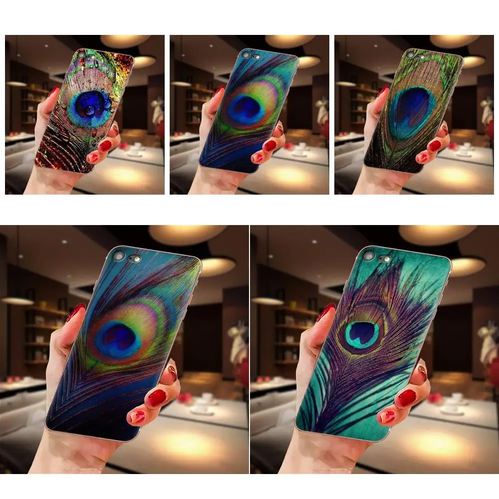 

Soft Coque For Xiaomi Redmi Mi 4 7A 9T K20 CC9 CC9e Note 7 8 9 Y3 SE Pro Prime Go Play Bird Peacock feather