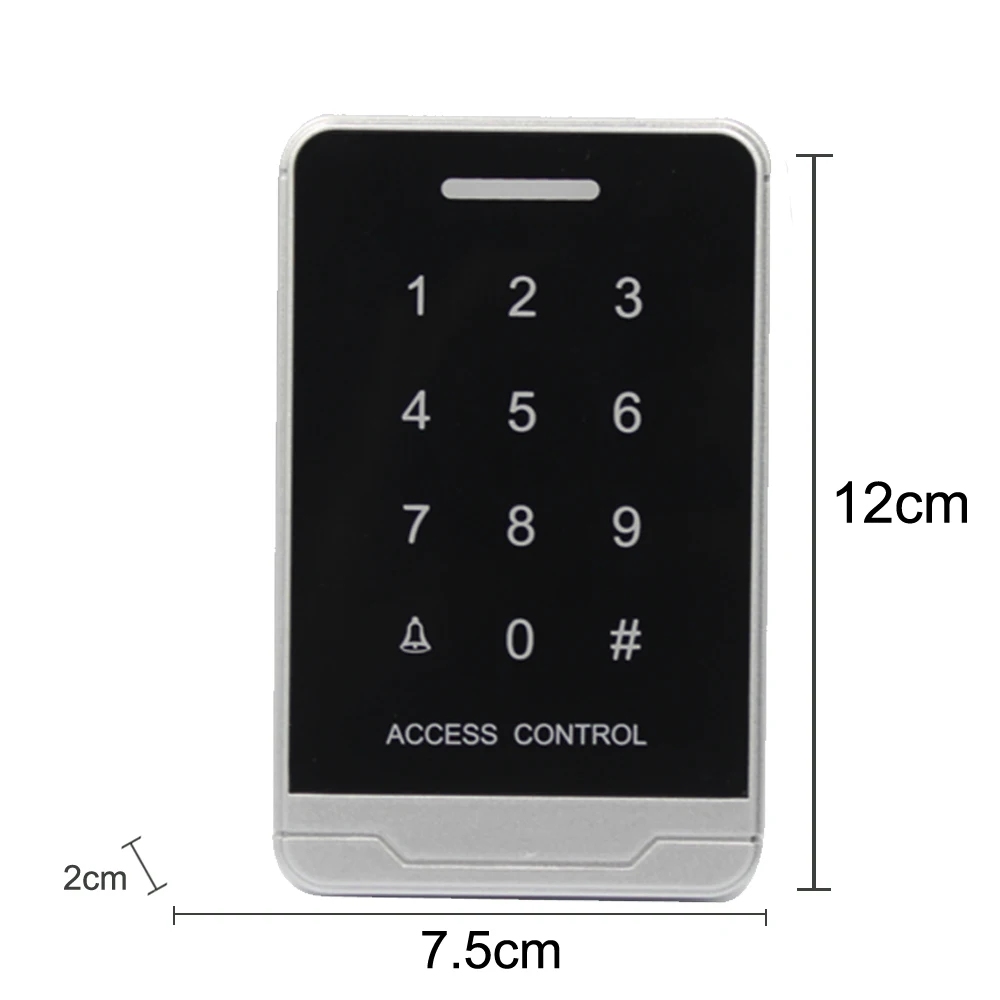 125Khz RFID 액세스 제어 기계 키패드 디지털 터치 패널 리더 백라이트 터치 스크린 독립형 액세스 제어 시스템