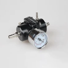 0-140PSI Universal Car Fuel Pressure Regulator With Gauge Adjustable Oil Pressure Regulator