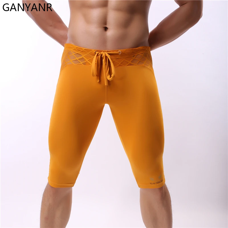 Men Running Tights Compression Gym Leggings Fitness Basketball Jogging Training Athletic Yoga Shorts Workout