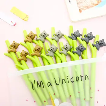 

12pcs Koala Tree Gel Pen Kawaii Cute Cool Creative Cartoon Animal Bear Ink Pens for School Student Office Stationary Accessories