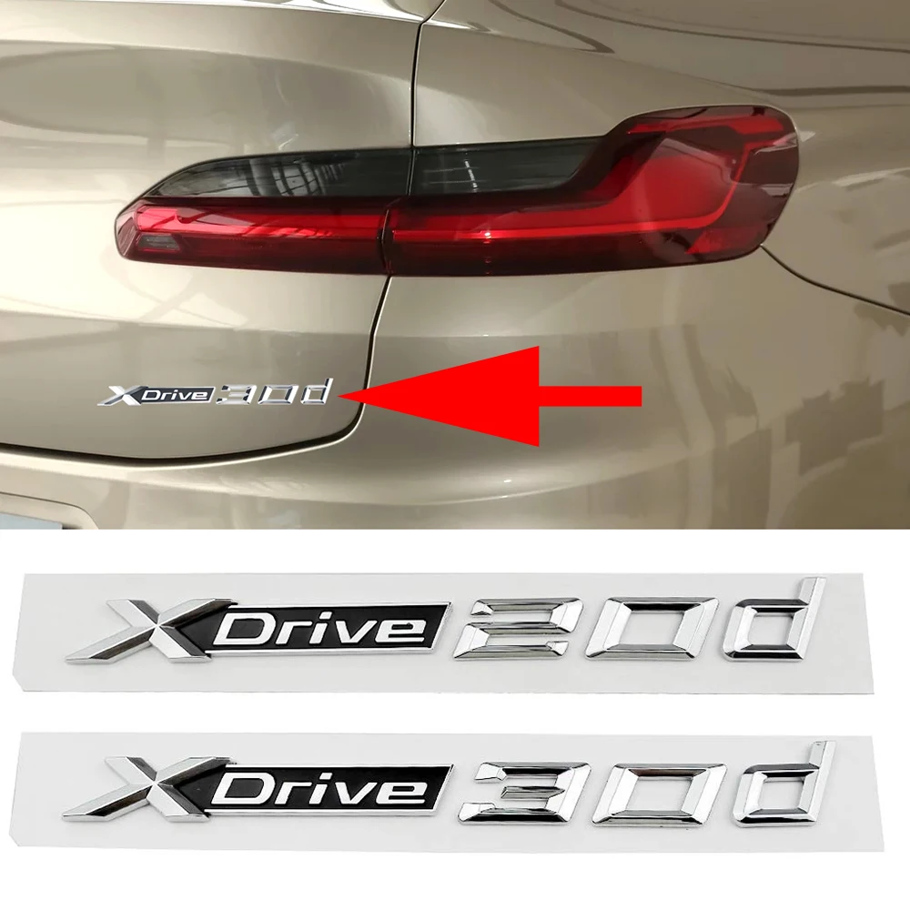 1-20 шт. 3D Эмблема письмо Xdrive 20d 30d логотип Стикеры для BMW X2 X3 X4 X5 X6 X7 M5 E83 F25 F26 E60