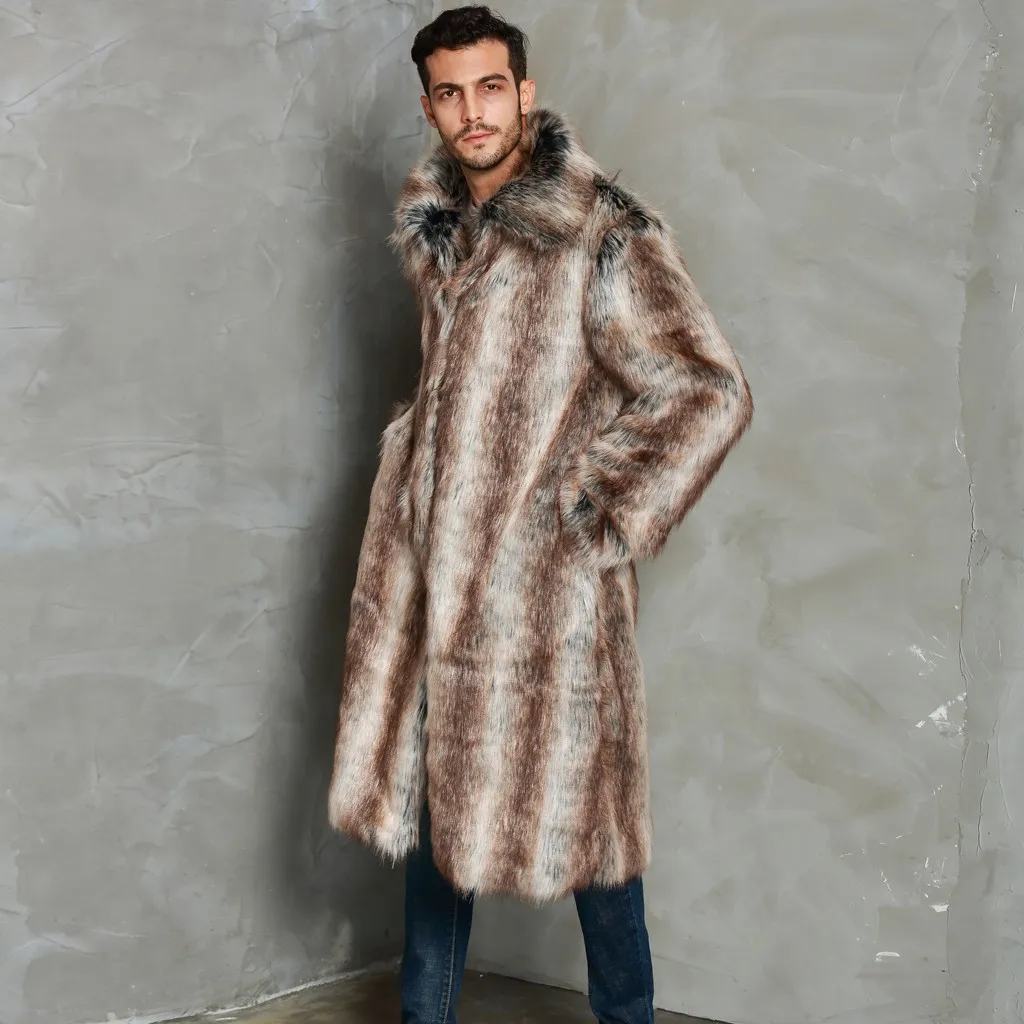 Модное мужское теплое плотное пальто, куртка из искусственного меха, верхняя одежда, кардиган, пальто, кардиган, пальто, модное пальто из искусственного меха, мужская куртка