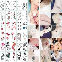 Autocollant de tatouage temporaire papillon jetable, 30 pièces/ensemble, imperméable, sans répétition, bras, clavicule, Art corporel 