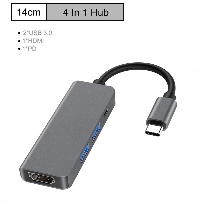 USB-C type C концентратор адаптер с 4K HDMI Dual USB 3,0 USB C 4 в 1 конвертер адаптер кабель для ноутбука MacBook 3840X2160 P/30 Гц