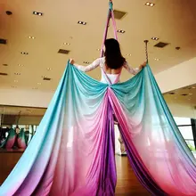 Новая градация, цветной нейлоновый Воздушный Гамак для йоги, Свинг, летающий пояс для йоги, антигравитационный инверсия, ТРАПЕЦИЕВИДНОЕ устройство, Тренажерное Оборудование для фитнеса