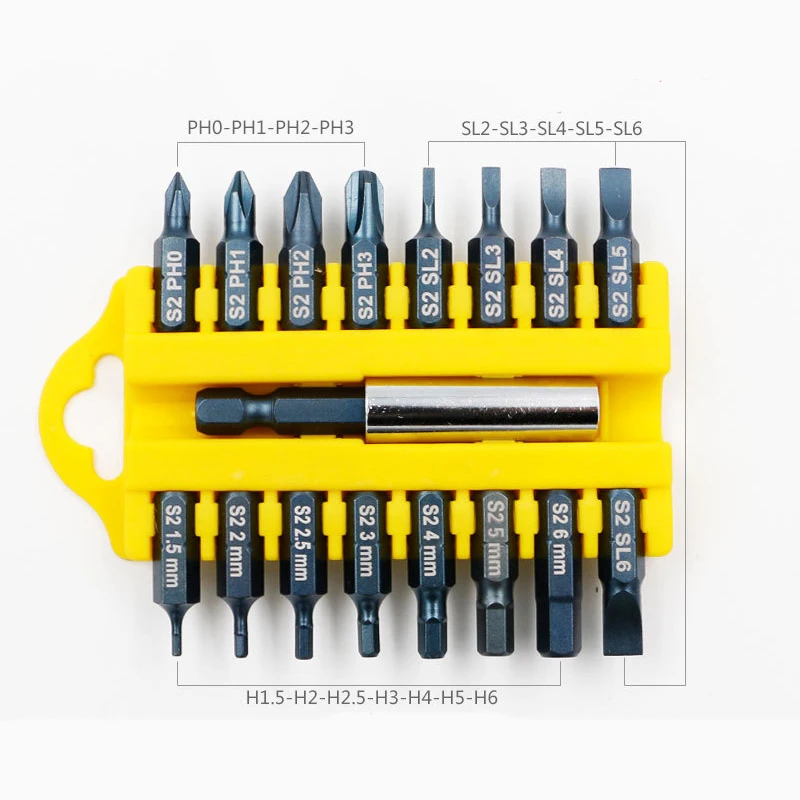 17 шт. защита от взлома Torx Hex Star Набор бит магнитный держатель отвертка Биты торкса
