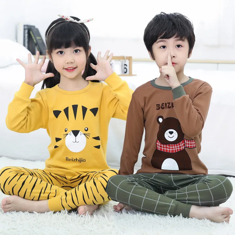 

Kids Clothes Autumn Children Pajamas Sets Baby Girls Boys Cartoon Sleepwear Winter Cotton Clothing Suit Toddler Pyjamas Kids