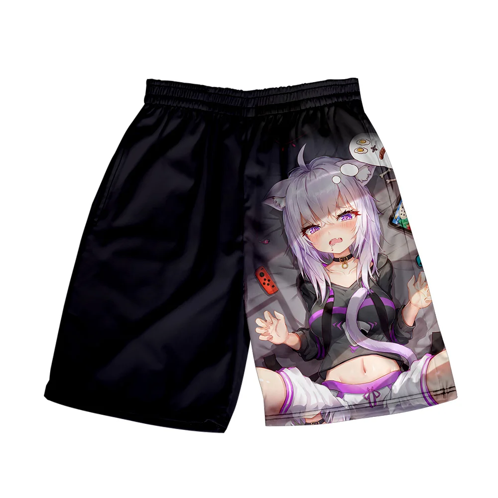 

HOLOLIVE VTuber Nekomata Okayu 3D Print Summer Holiday Women/Men Elastic Waist Streetwear Shorts Kawaii Beach Shorts pants
