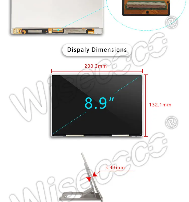 Wisecoco 8,9 дюймов 2K TFT ЖК-экран DLP SLA 3d принтер дисплей 2560*1600 HDMI привод плата для Wanhao Дубликатор 8 D8 панель