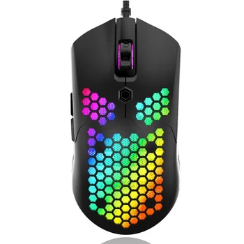 

Lightweight USB Port Hollowed Out Computer Accessory 12000dpi Game Mouse Professional Colorful Lighting Home Office Fashion