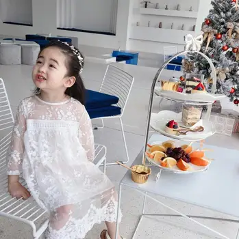 

2020 new girls lace dress spring girls princess dresses 2-8 years HM338