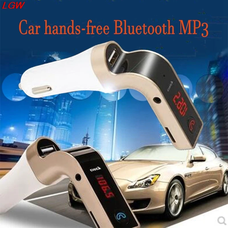 

G7 Car Memory Hands-free LCD Display 4-in-1 Bluetooth Player Car Transmitter FM Hole Kit MP3 Point Smoke 2.1A AUX Modulator N4S9