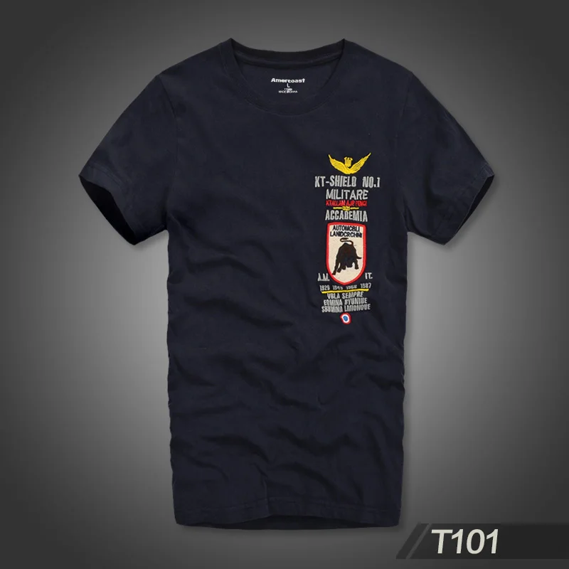 T101 Navy Blue Мужская футболка с принтом из хлопка, американский стиль, новинка, модный известный бренд, Летний стиль - Цвет: T101 Navy Blue