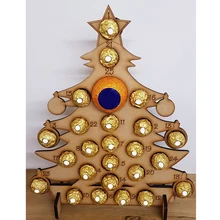 Wooden Advent Calendar For Ferrero Rocher& Chocolate Orange Christmas Reindeer Christmas Candy Fruit Holder