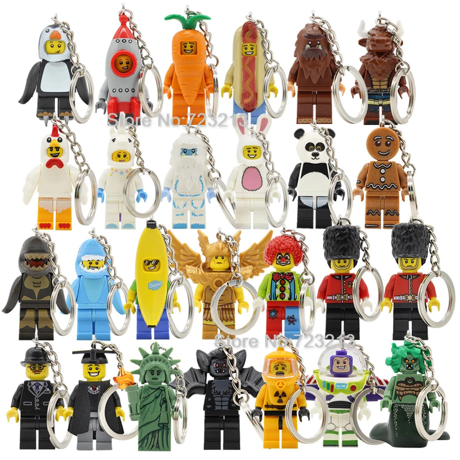 

Tauren Graduate Unicorn Hot Dog Banana Man Figure Keychain Buzz Lightyear Gold Saint Medusa Rocket Boy Building Blocks Toys