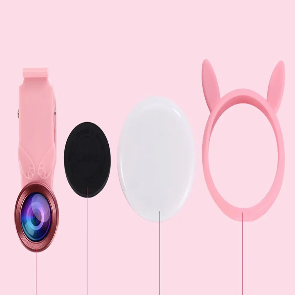 phone lens Led Self-timer Light Artifact Live Wide-angle Usb Charging Flash Light mobile phone lens