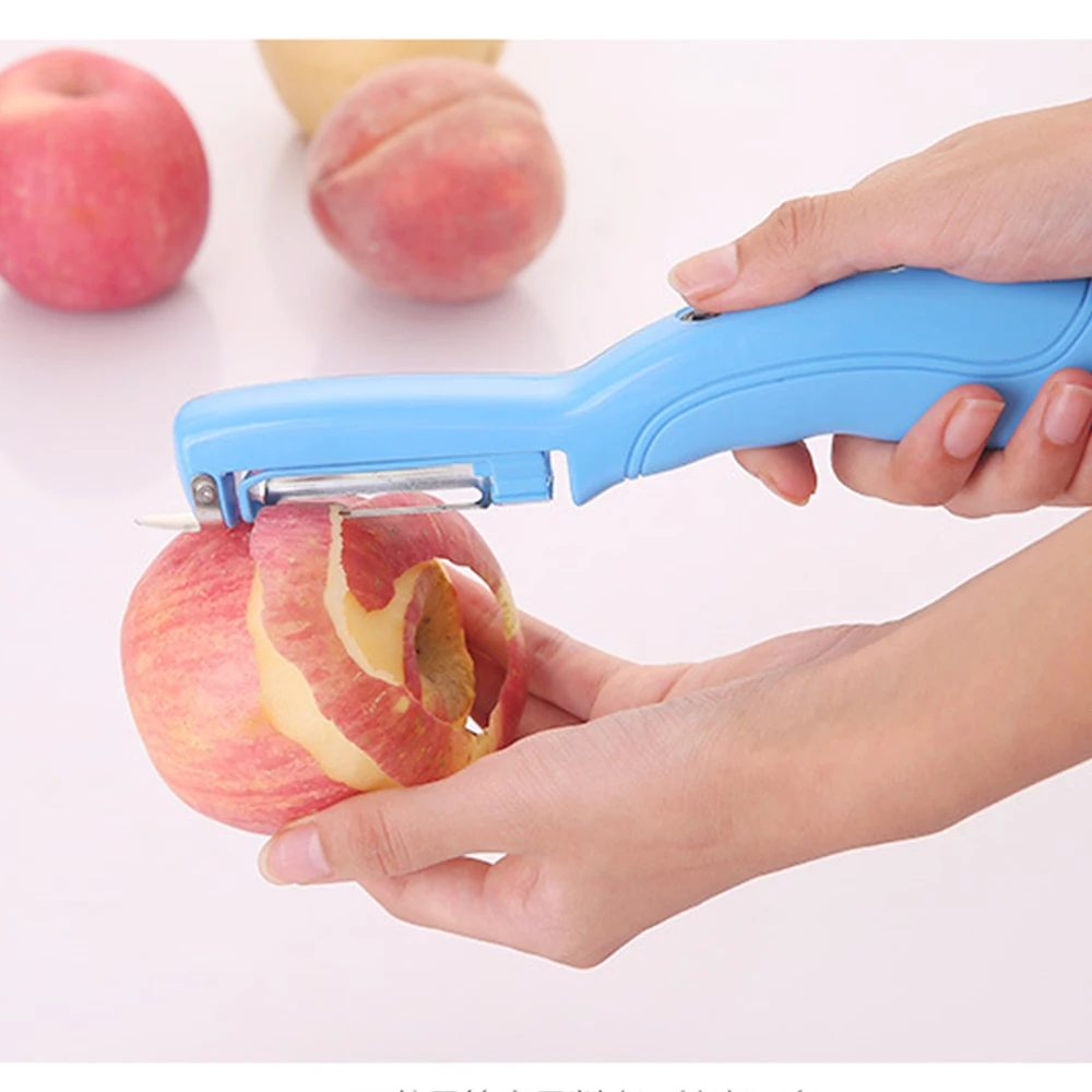 Electric Fruit Vegetable Apple Peeler For Knife Potato Peelers Carrot Slicer Kitchen Gadgets Batteries Not Included vegetable slicer commercial kitchen machine multifunctional fruit cutter french fry s steel electric potato carrot maker