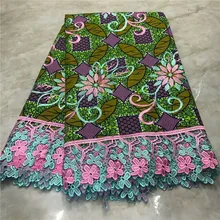 Новая Венди гипюровая кружевная ткань с вышивкой высокого качества восковая кружевная ткань со шнуром африканская восковая кружевная ткань для платья WD102807