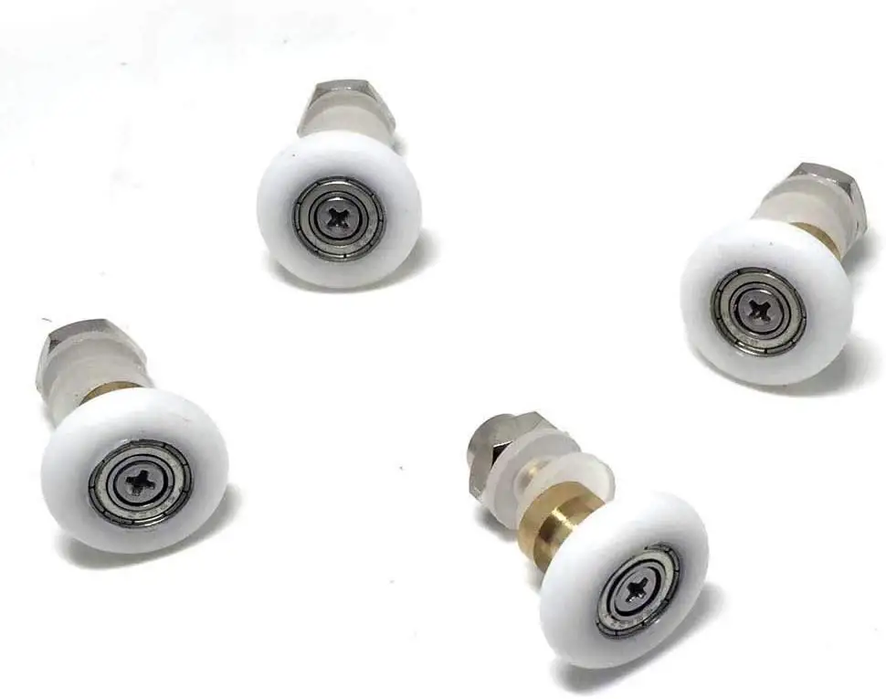 Shower Room Accessories 8 PCS 19/23/25/27mm Diameter Shower Glass Sliding Door Hanging Wheel Roller Bathroom Sliding Cabinet Eccentric Pulleys