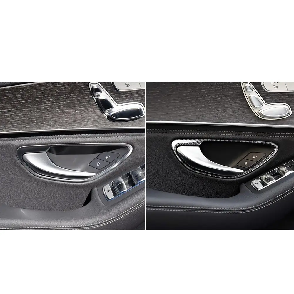 4 шт. наклейки из углеродного волокна для Mercedes Benz C Class W205 2015 2018 GLC X253 2016 2018|Наклейки
