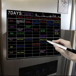 Магнитная сухая стирания календаря Набор 16X12 дюймов доска Еженедельный планировщик Органайзер A3 белая доска для холодильника кухни хо