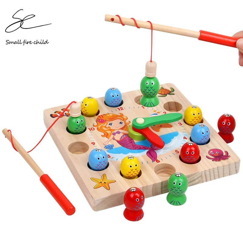 2020 новая детская игрушка Learninga и образование деревянные часы игра в рыбалку Nixie