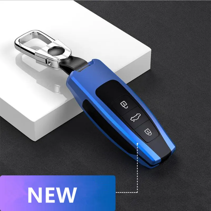 

NEW Aluminum alloy Smart Remote Fob Key Case Shell luckeasy key cover For Audi A6L A7 A8 Q8 2018 2019 Car Key bag