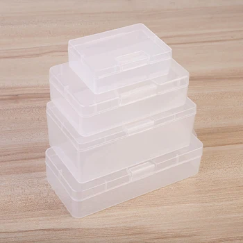 

Plastic Transparent Storage Business Card Tiny Stationery Box Collection Container Organizer