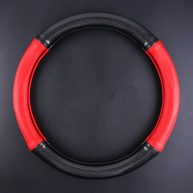 Кожаный чехол с рисунком из углеродного волокна в стиле пэчворк универсальный